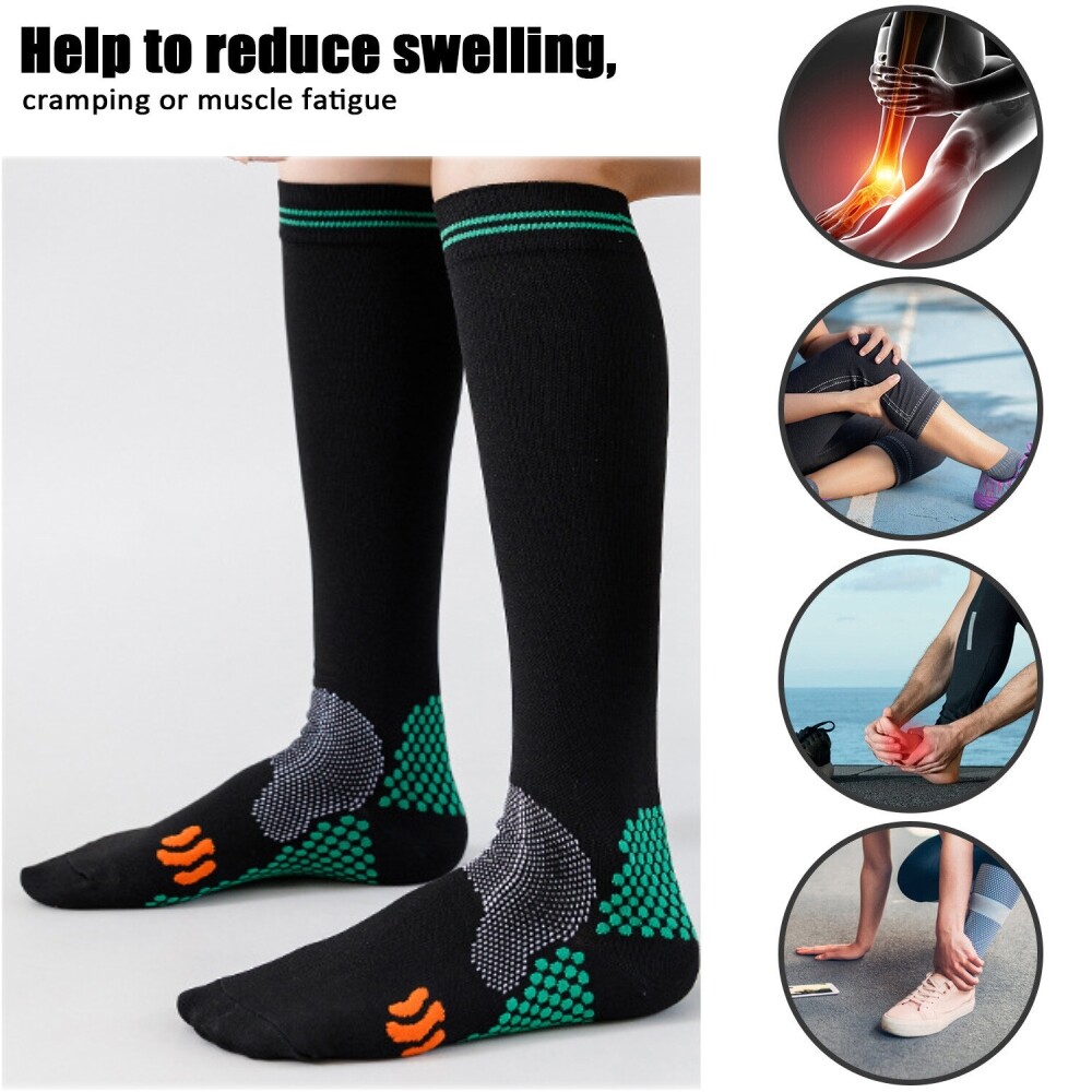 3 Pair Leg Calf Compression Socks Running For Men Women Sports Shin Stockings XL