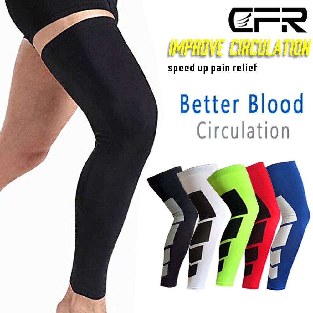 Knee Leg Sleeve Compression Brace Support Sport Pain Arthritis Relief Running HG