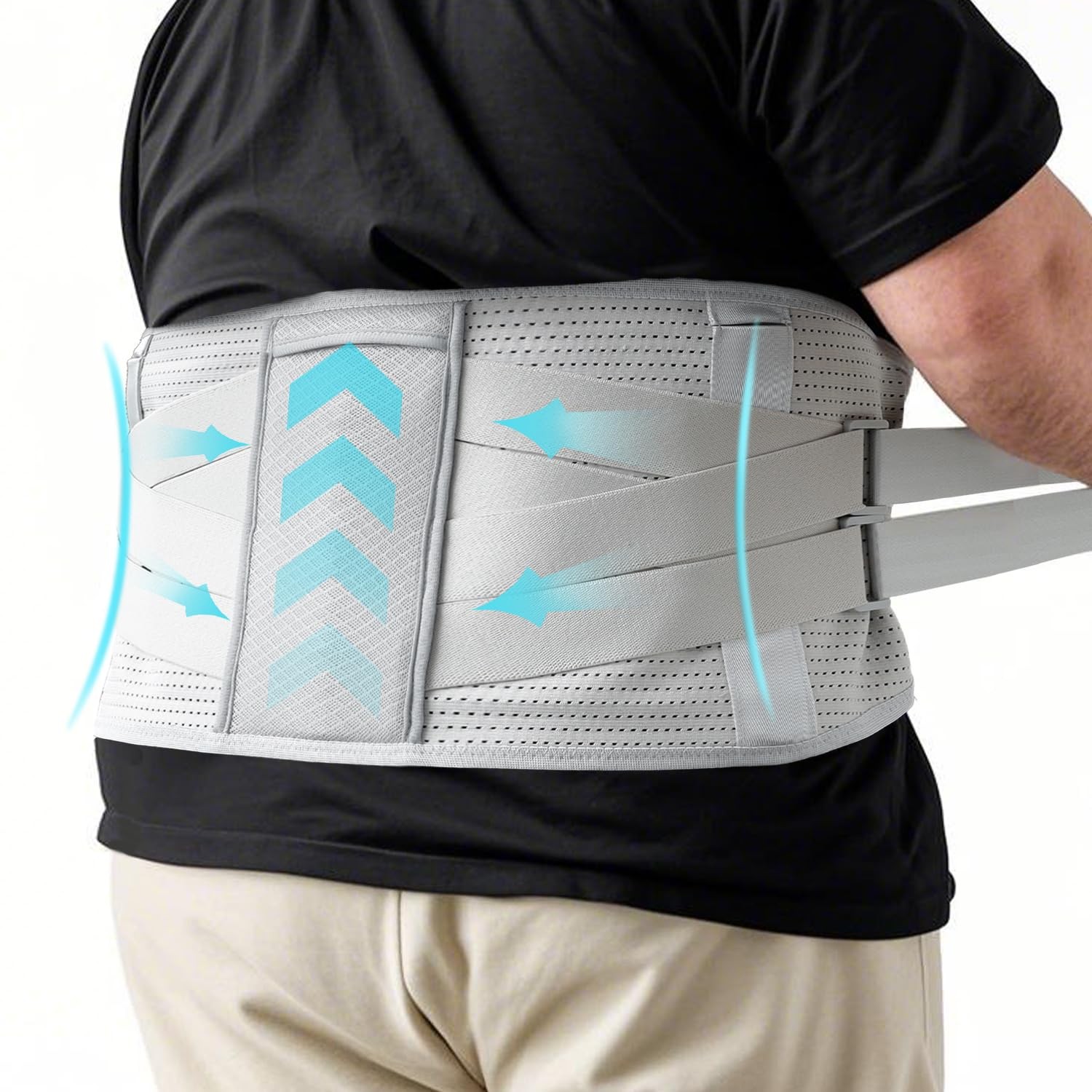 Plus Size Back Brace for Lower Back Pain, Breathable Obese Belly Support for …