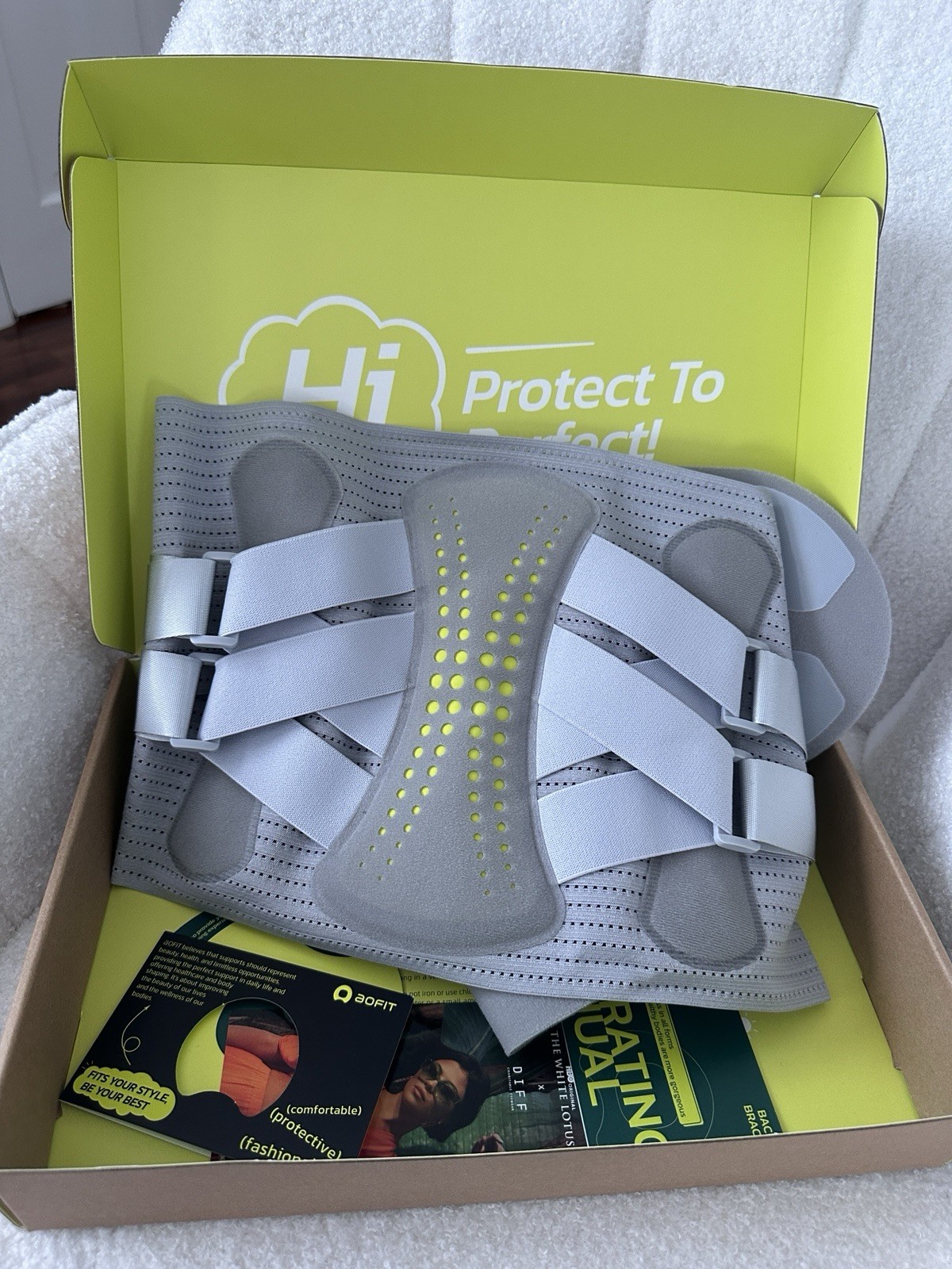 Back Brace for Lower Back Pain Relief with 360-Degree Biochemical Hug Support