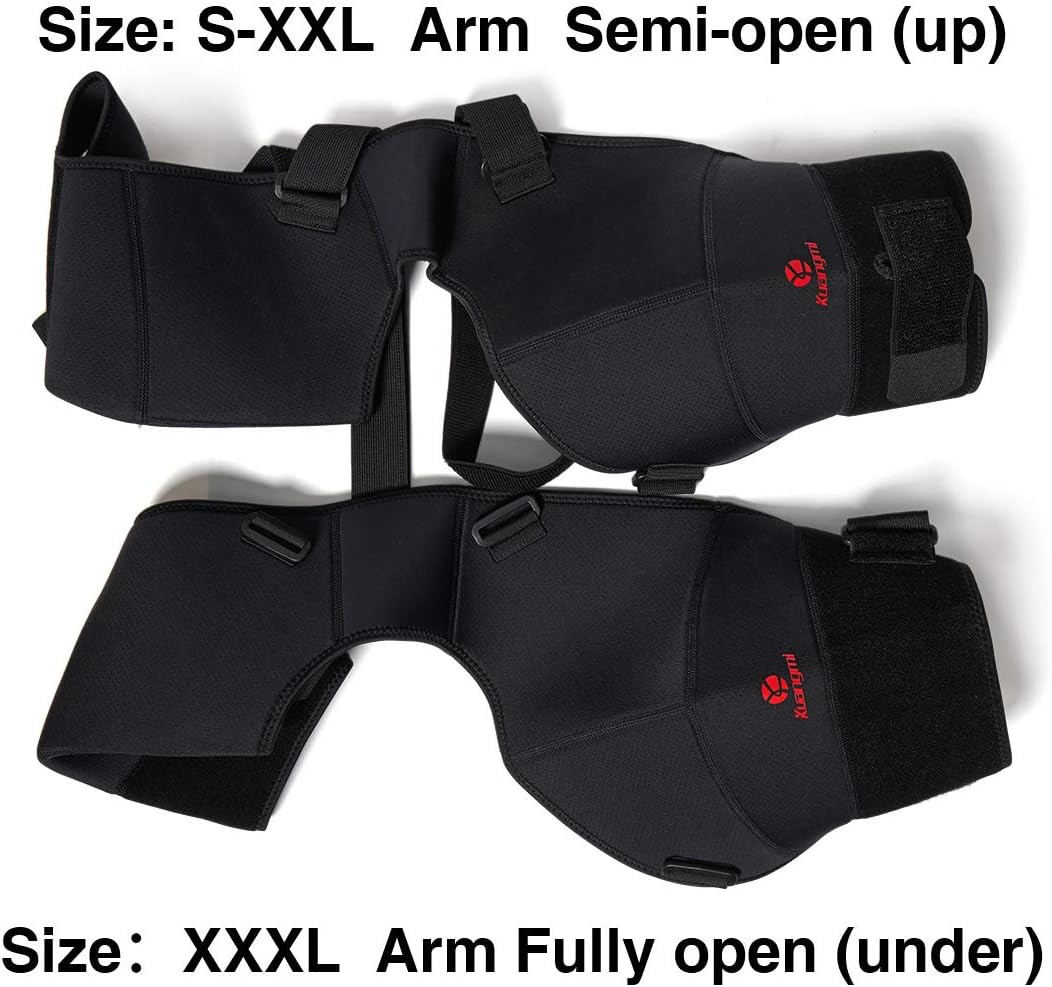 Double Shoulder Support Brace Strap Wrap Neoprene Protector (Xxx-Large)