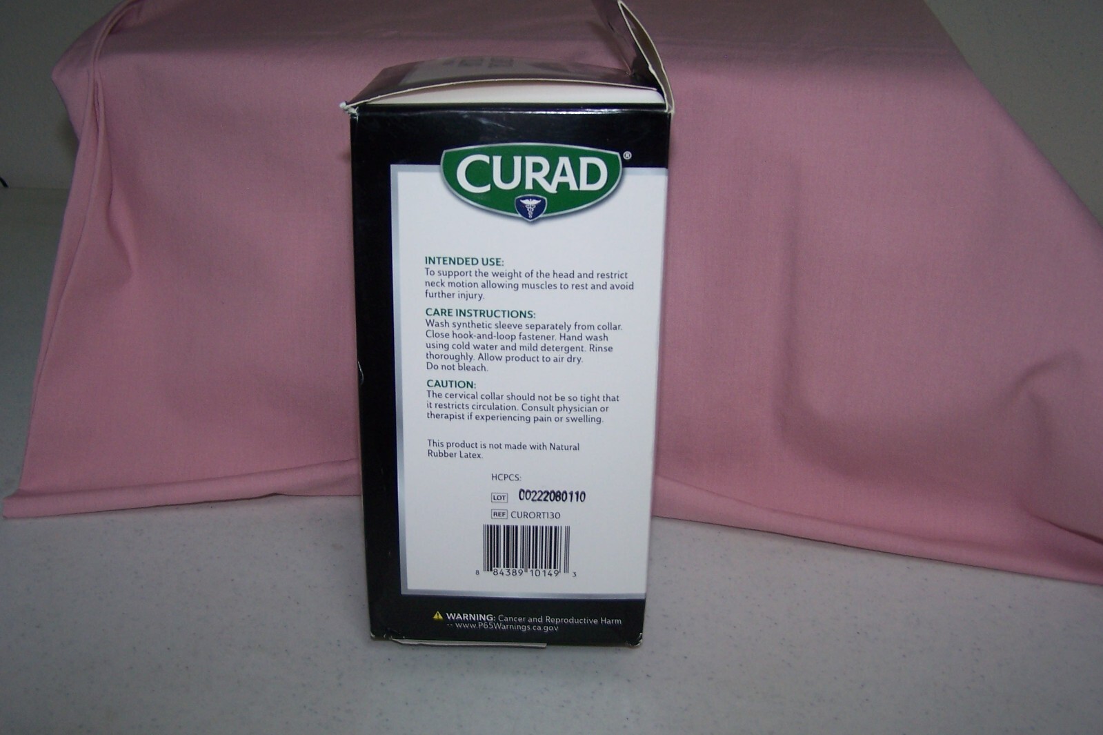 Curad Firm Foam Cervical Collar Adjustable Neck Support NEW for Sprains Strains