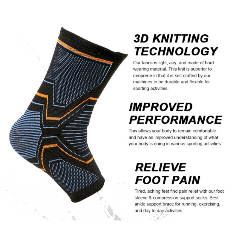1 PCS Ankle Brace Compression Support Sleeve (Elastic Breathable for Injury Reco