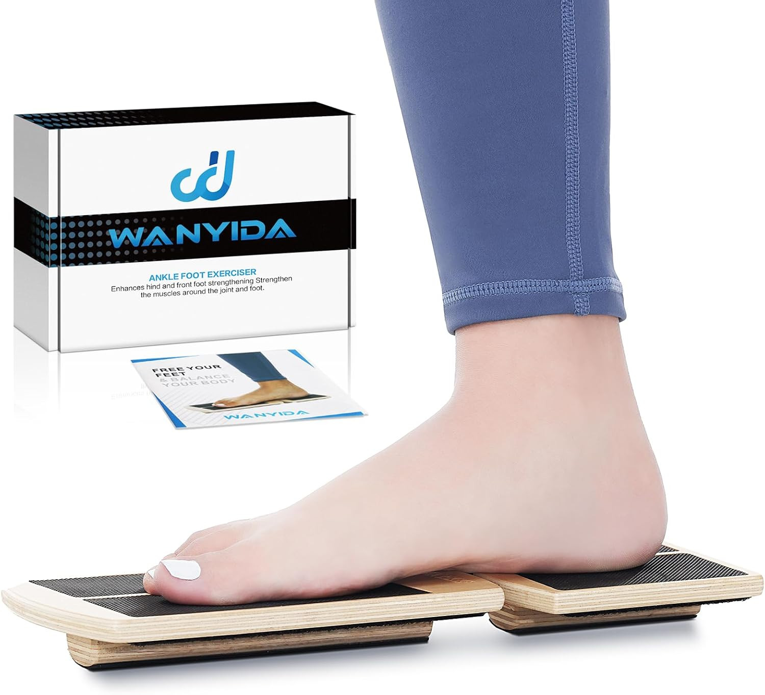 Ankle Foot Strengthener Exerciser for Sprained, Single Leg Balance Board, Postur