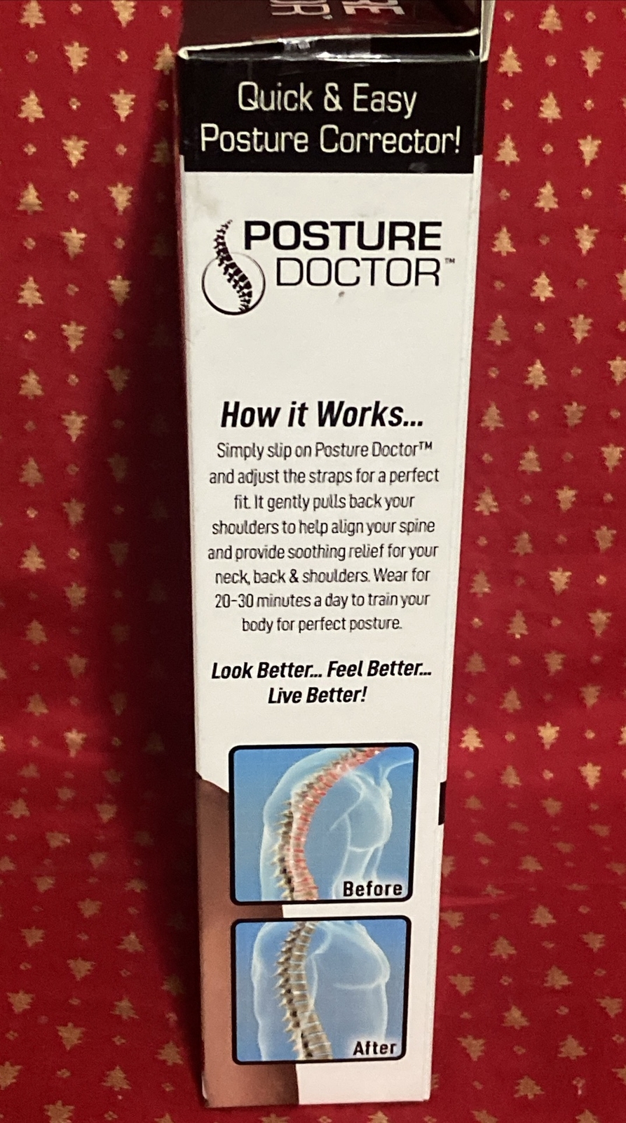 Posture Doctor Quick & Easy Posture Corrector – Black Ontel brand As seen on TV