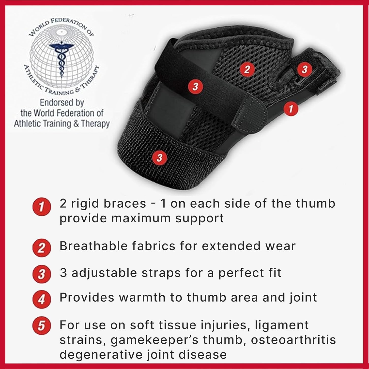 Adjustable Thumb Stabilizer Spica Splint for Pain Relief – Fits Right/Left Hands