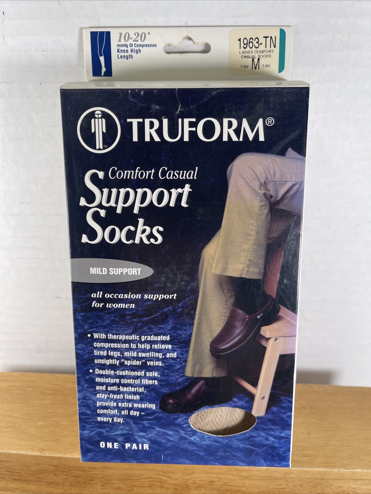 NOS 2003 Truform Casual Style MILD Support Socks Womens SIZE M SHOE SIZE 5.5-7.5