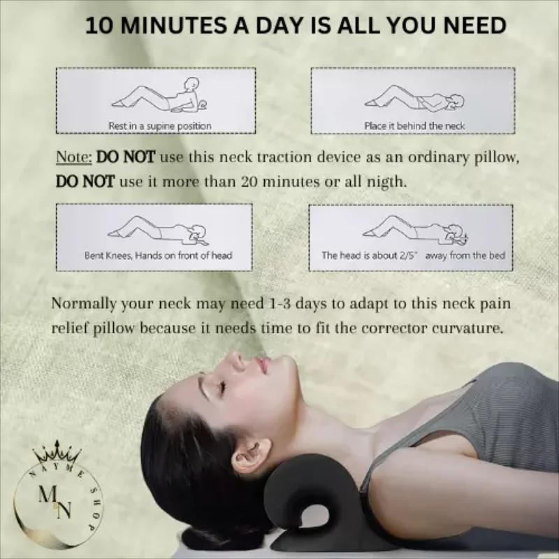 Neck Cloud Cervical Neck Stretcher Pillow Traction Device Pain Relief Massage
