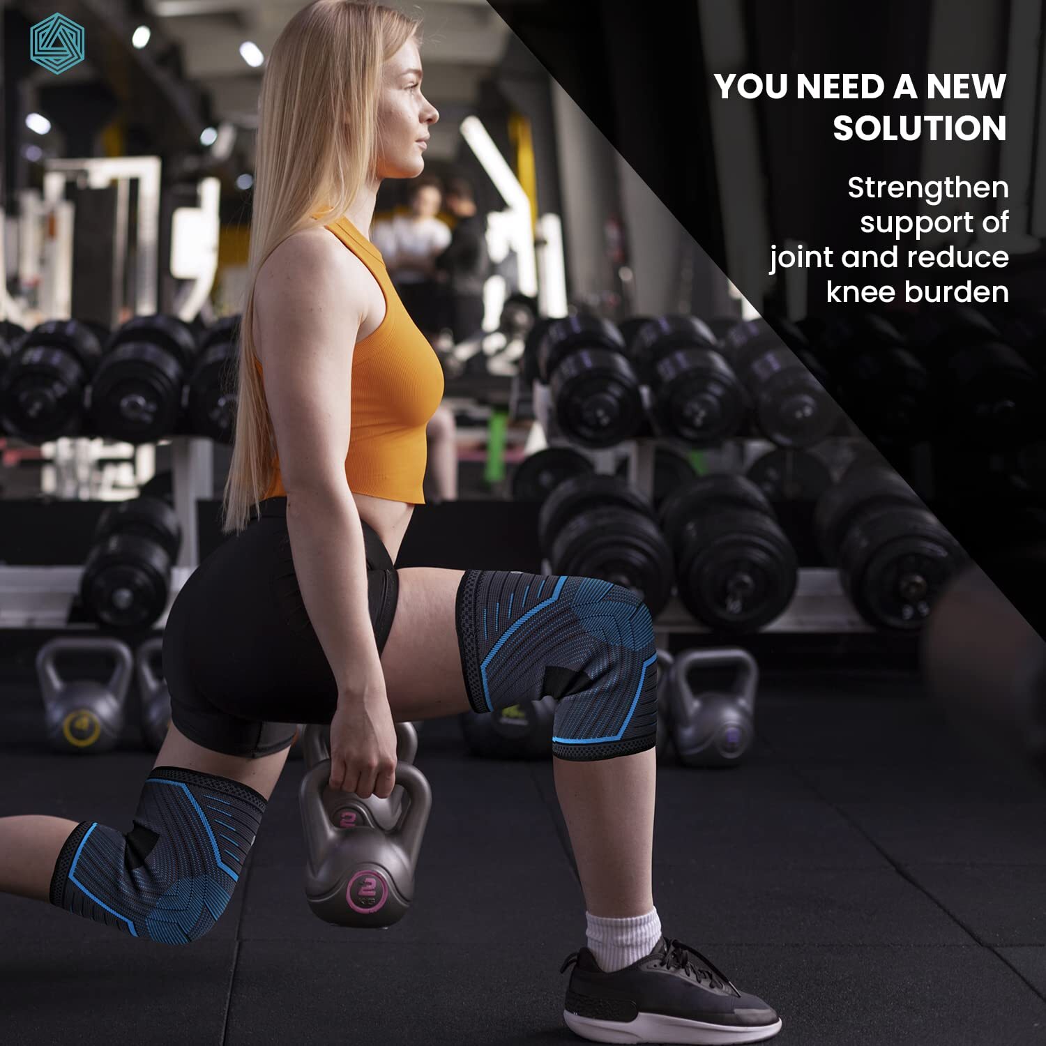 Boldfit Knee Sleeves Braces Pair For Running, Exercise Medium Size