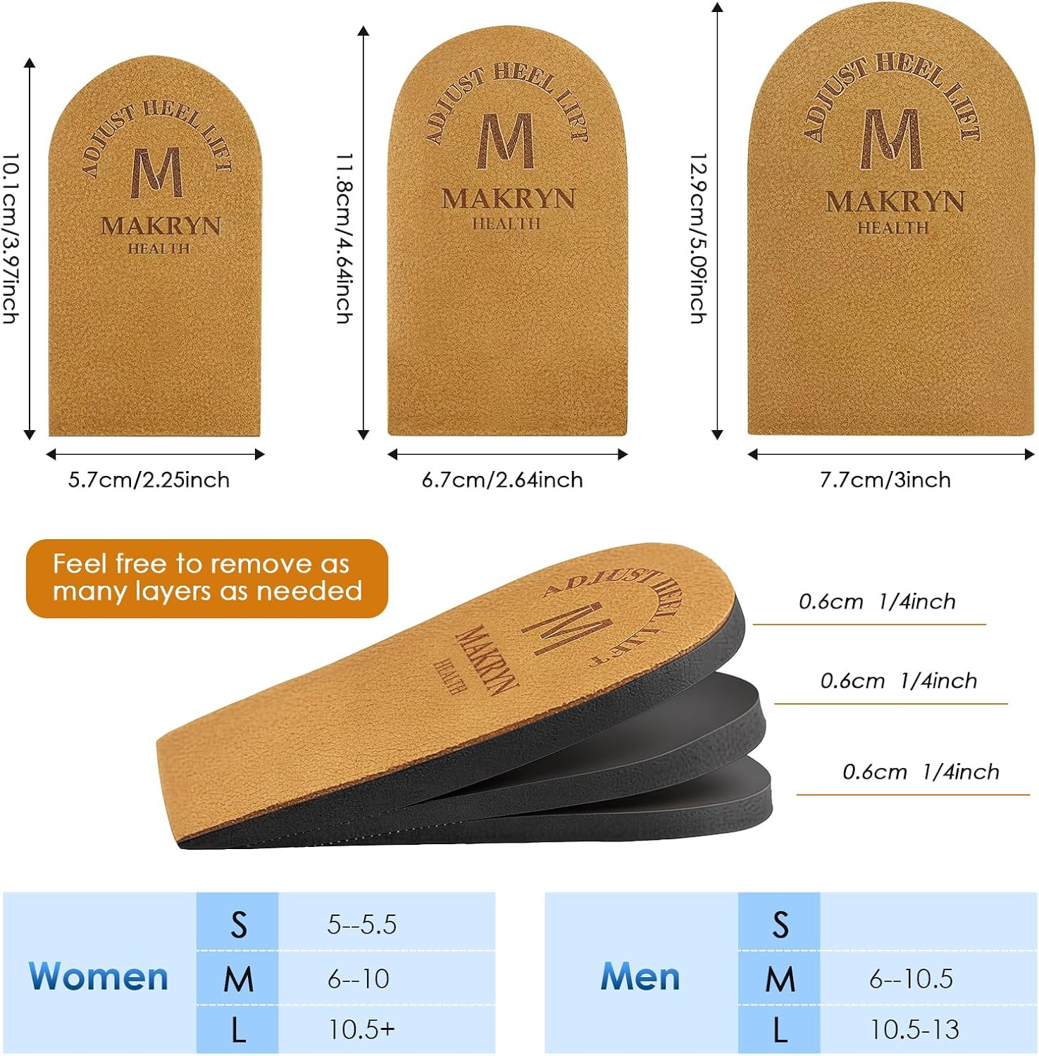 Adjustable Orthopedic Heel Lift for Leg Length Discrepancies and Heel Pain,Sport