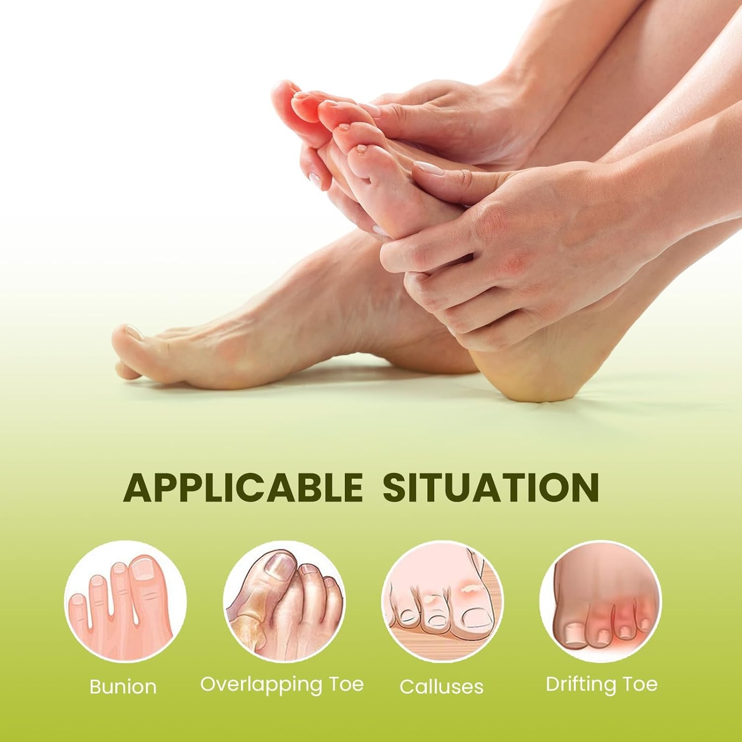 Toe Spreader – 12 pieces Gel Toe Separator for Overlapping Toes – Toe Spacer