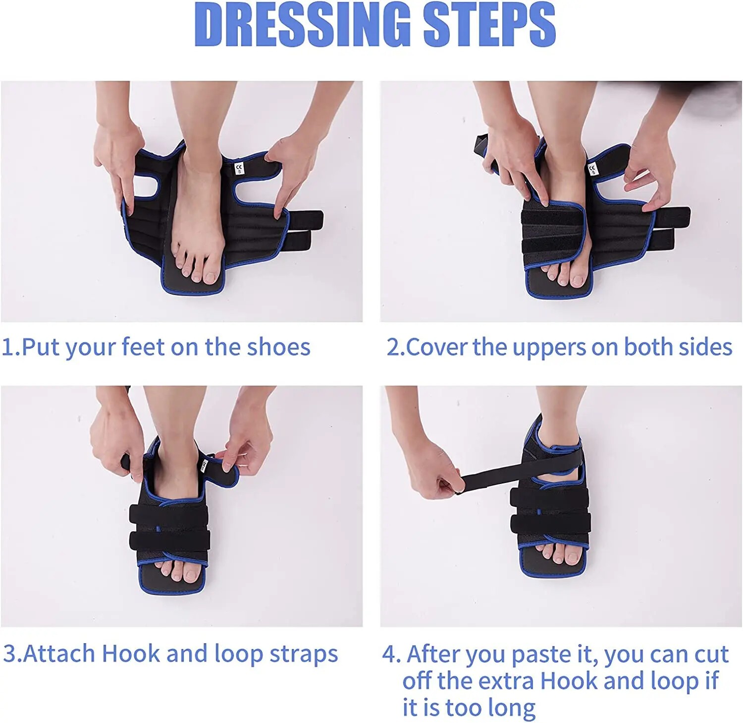 Post Op Shoe Forefoot Off-Loading Boot Fracture Recovery Black Blue S/M/L Sizes