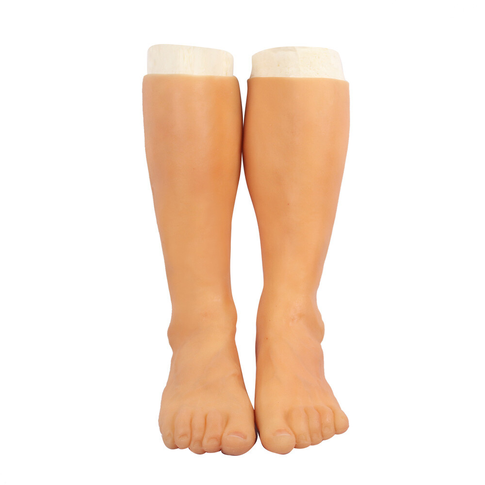 Silicone Prosthesis Foot Highly Simulated Skin Artificial Sleeve Leg Cover Scars