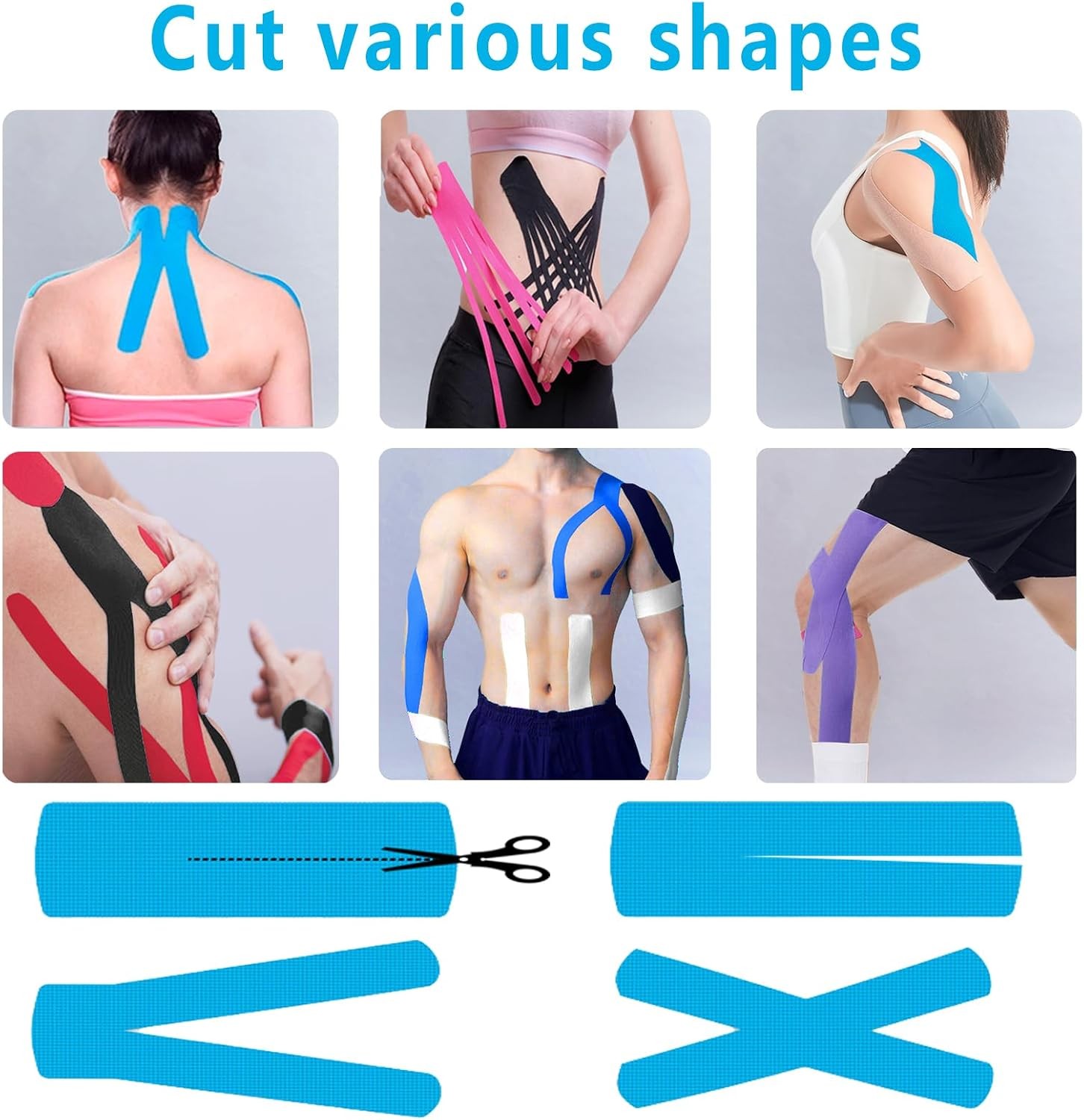 Kinesiology Tape Athletic Sports Muscle Injury Support Waterproof Elastic 2 Inch