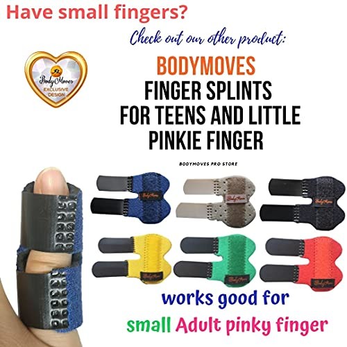 2 Finger Splints plus 2 sleeves for Trigger 4 Count (Pack of 1) Midnight Black