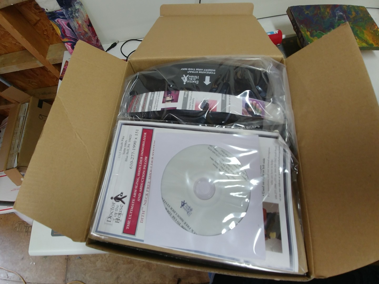 DITH Neck Free Shoulder System, arm sling, Immobilizer and Airplane Pillow NIB