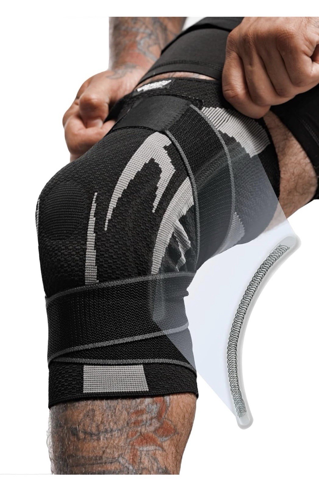Anaconda Fightwear Knee Stabilization Brace, Size L, Black/Gray