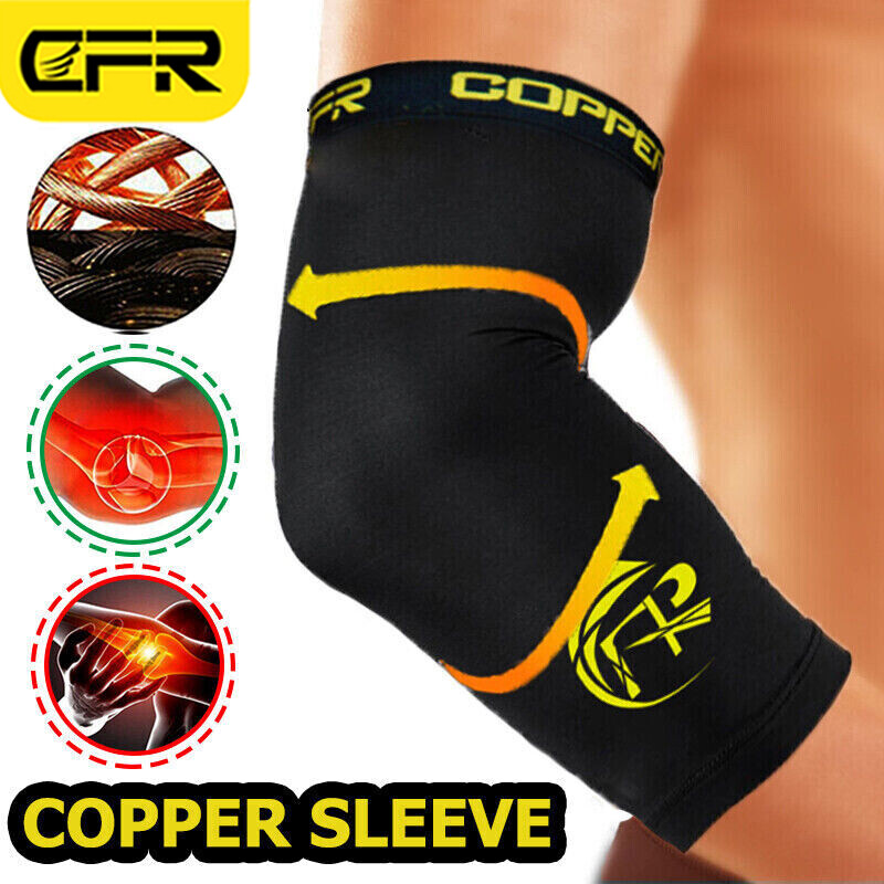 CFR Copper Elbow Brace Support Compression Sleeves Arthritis Tendonitis Pain US
