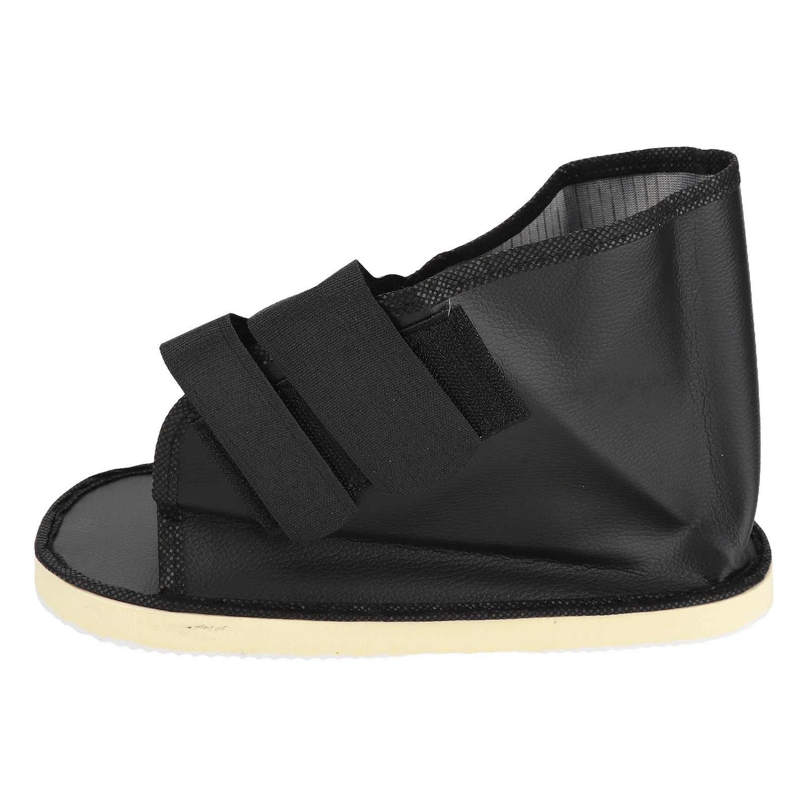 Adjustable Cast Shoe For Post Operative Recovery In Faux Leather