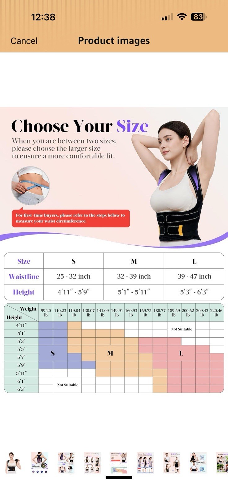 Kepwaq Posture Corrector Back Support Brace Adjustable Y32 Black/Yellow