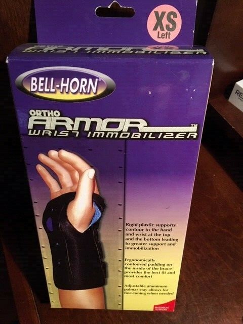 BELL-HORN ORTHO ARMOR WRIST IMMOBILIZER BRACE EXTRA-SMALL LEFT HAND BRAND NEW