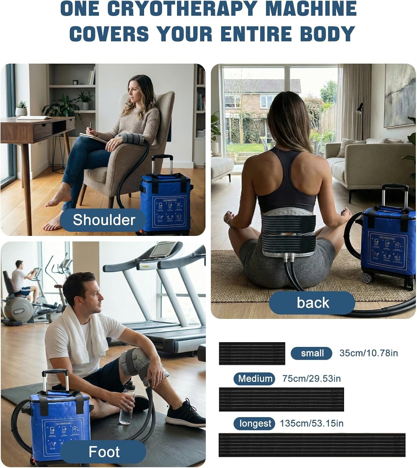 Cold Therapy Machine 19QT Knee Shoulder Hip Ankle Timer Remote Quiet Pump