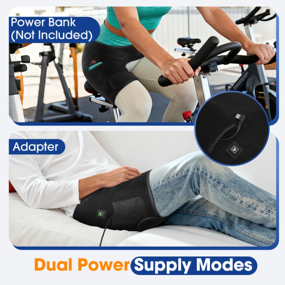 660nm Red Light Heat Therapy Hip Thigh Brace for Women Men Sciatica Pain Relief