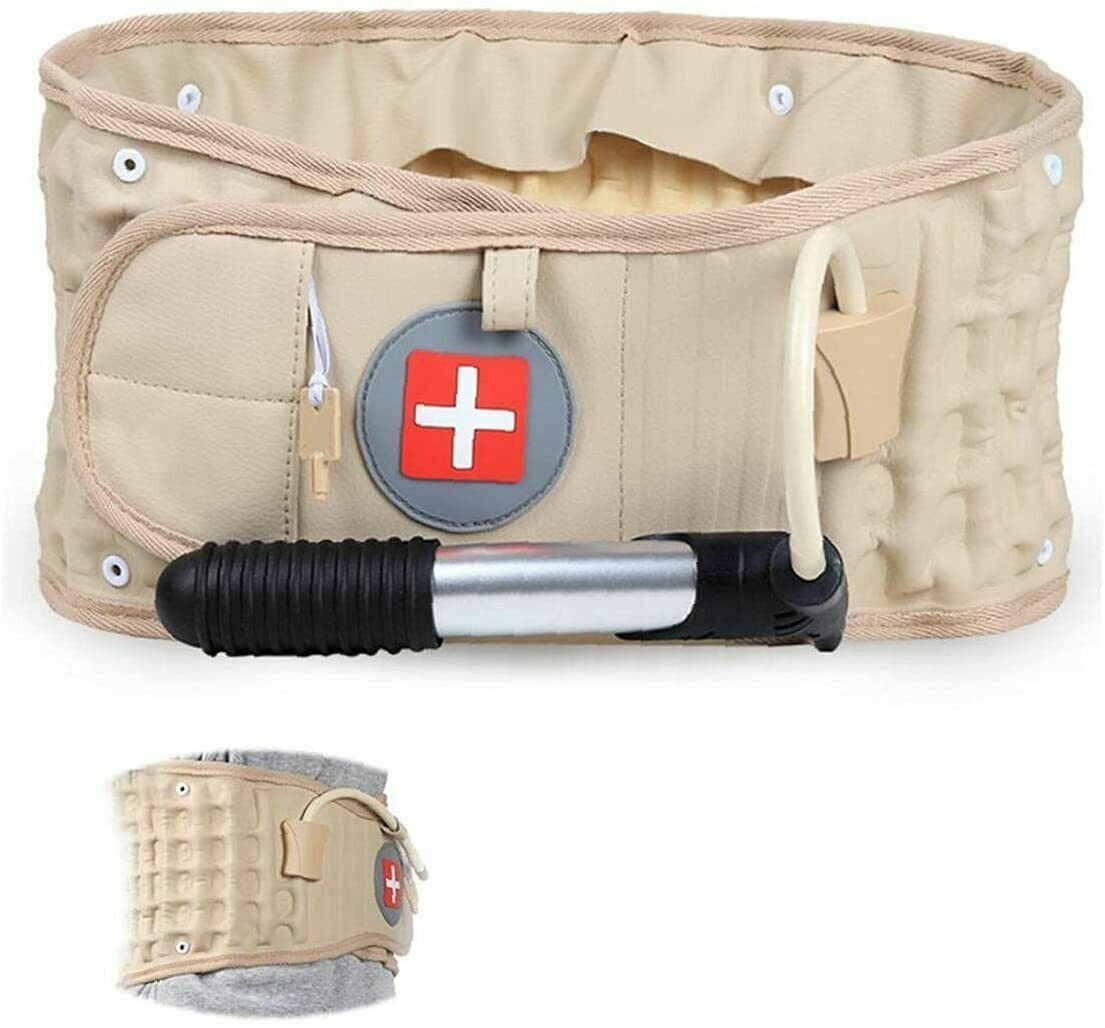 Decompression Belt Back Brace Lumbar Support Spinal Air Traction Extender USA