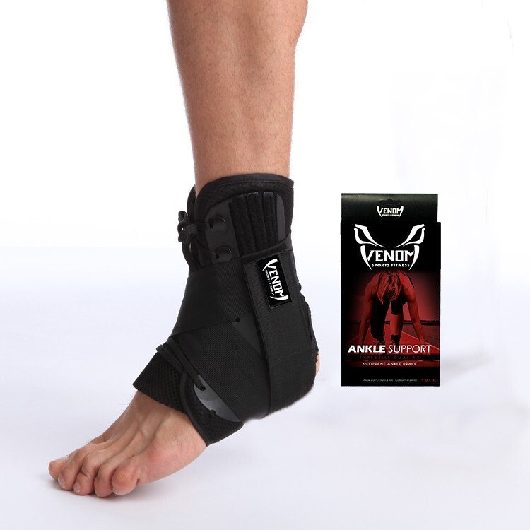 Venom Sports Fitness Ankle Brace Neoprene Lace Up Compression Sleeve