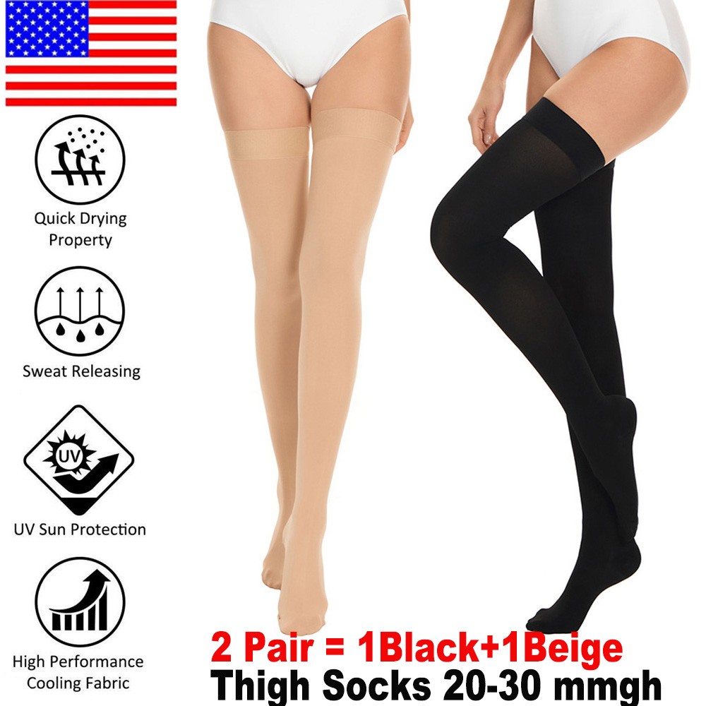 Non-slip Design Thigh High Compression Socks For Leg Pain Relief & Recovery