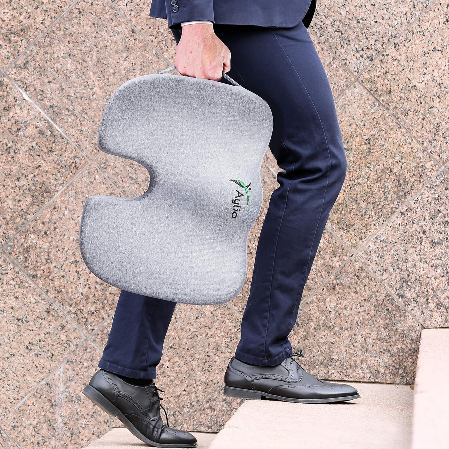 Seat Cushion for Desk Chair – Back Pain, Tailbone Relief, Coccyx, Butt, Hip Supp
