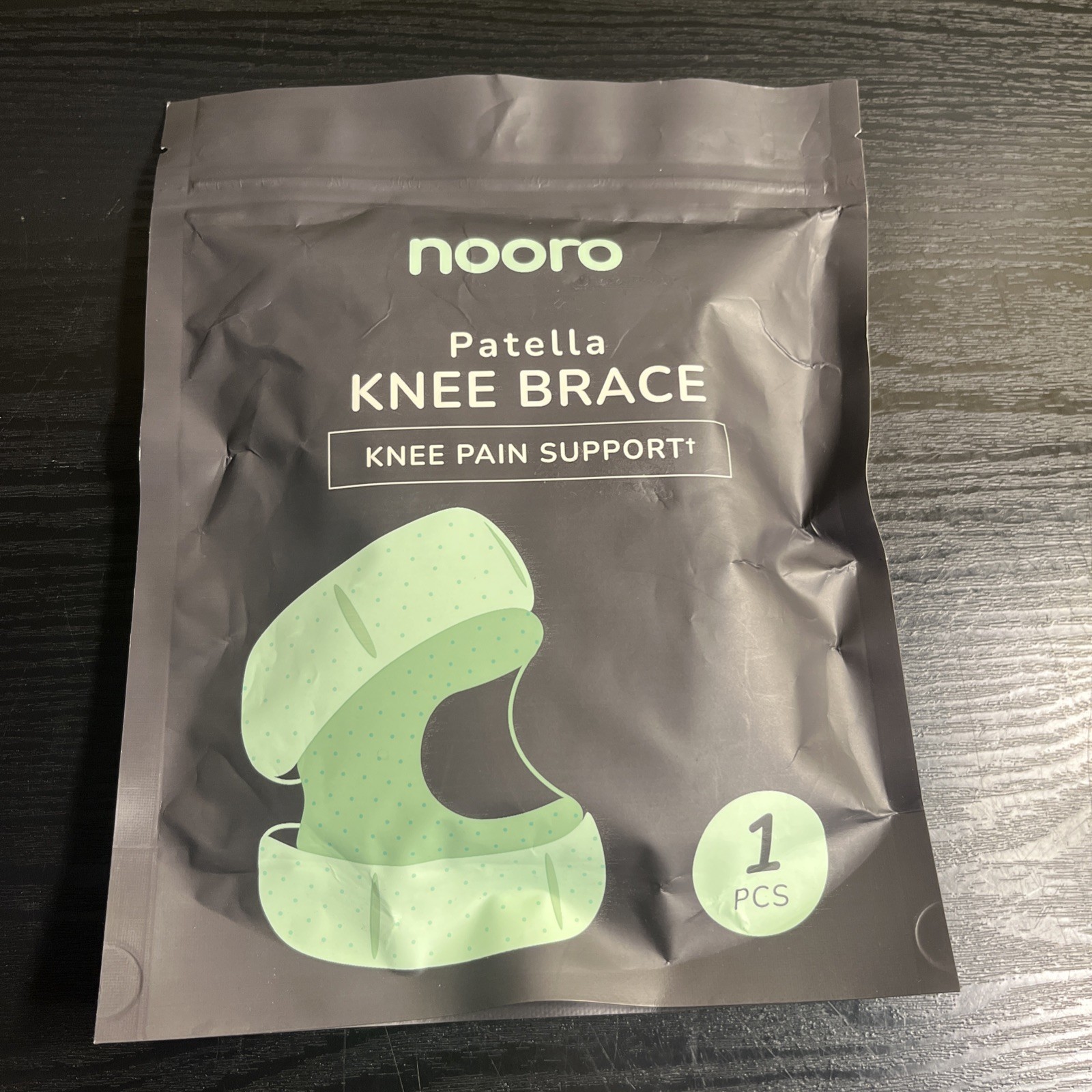 Nooro Patella Knee Brace – Adjustable Support with Side Stabilizers, One Size