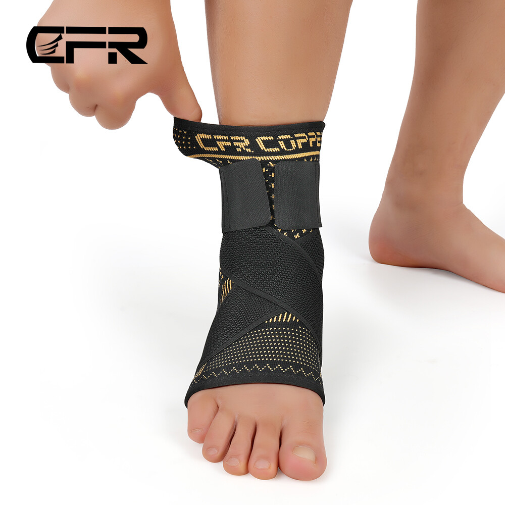 Copper Ankle Brace Adjustable Compression Sleeve Heel Brace Achilles Tendonitis