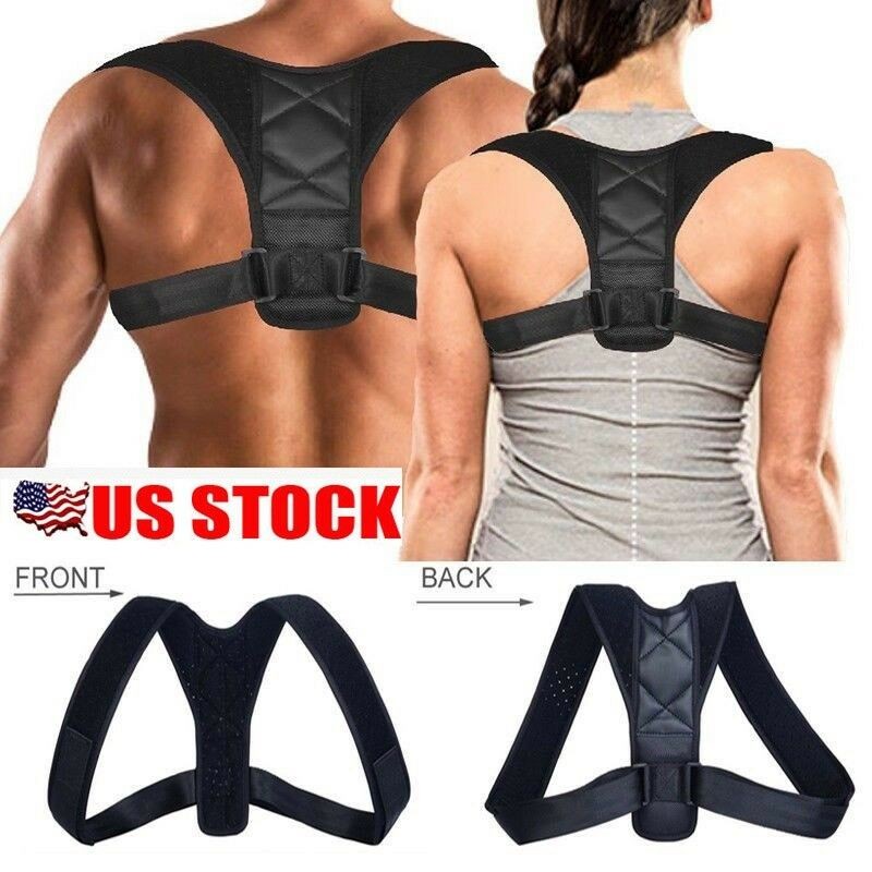 Adjustable Posture Corrector Low Back Support Shoulder Brace Belt For Men Women