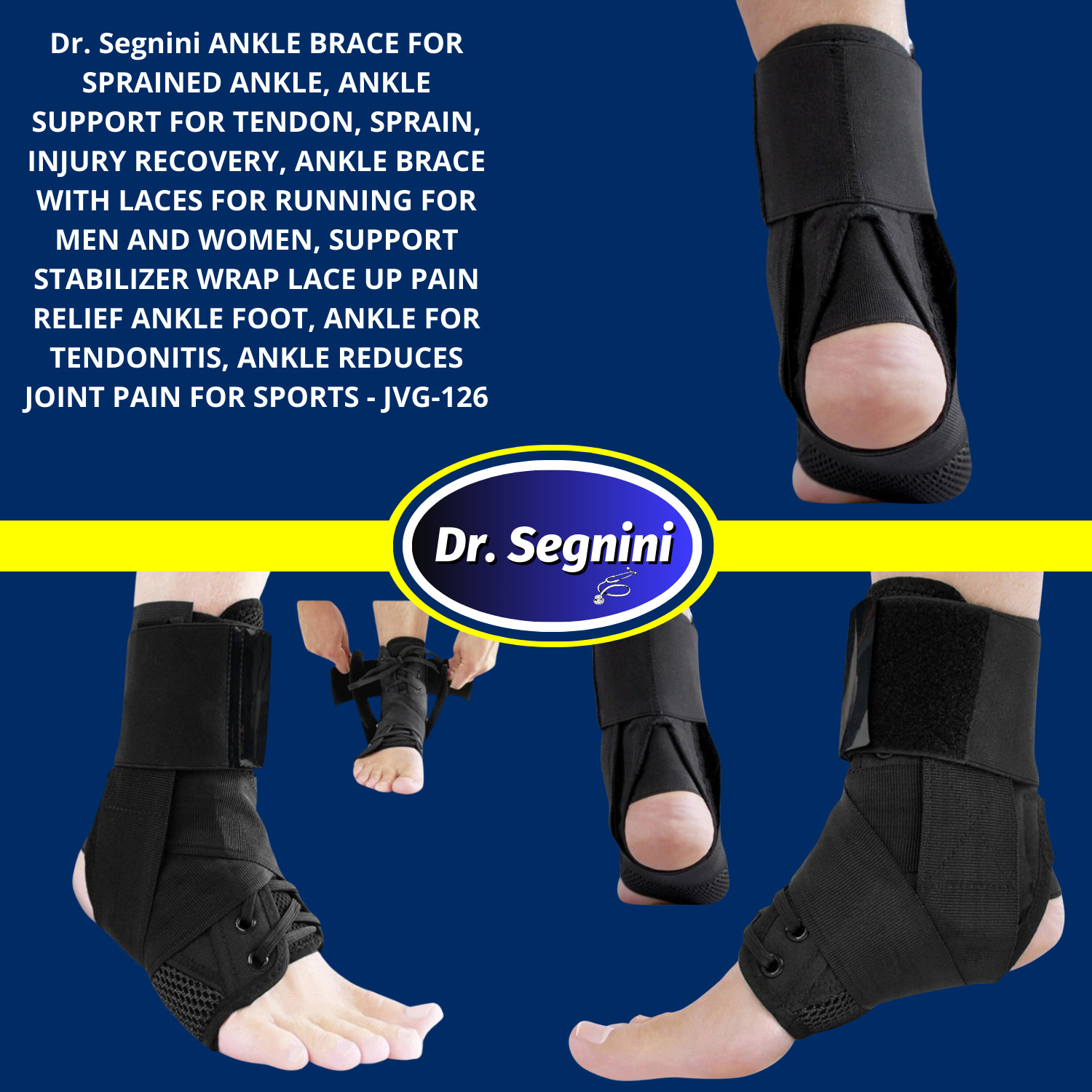Ankle Brace Bandage Straps Sports Safety Adjustable Protectors Supports