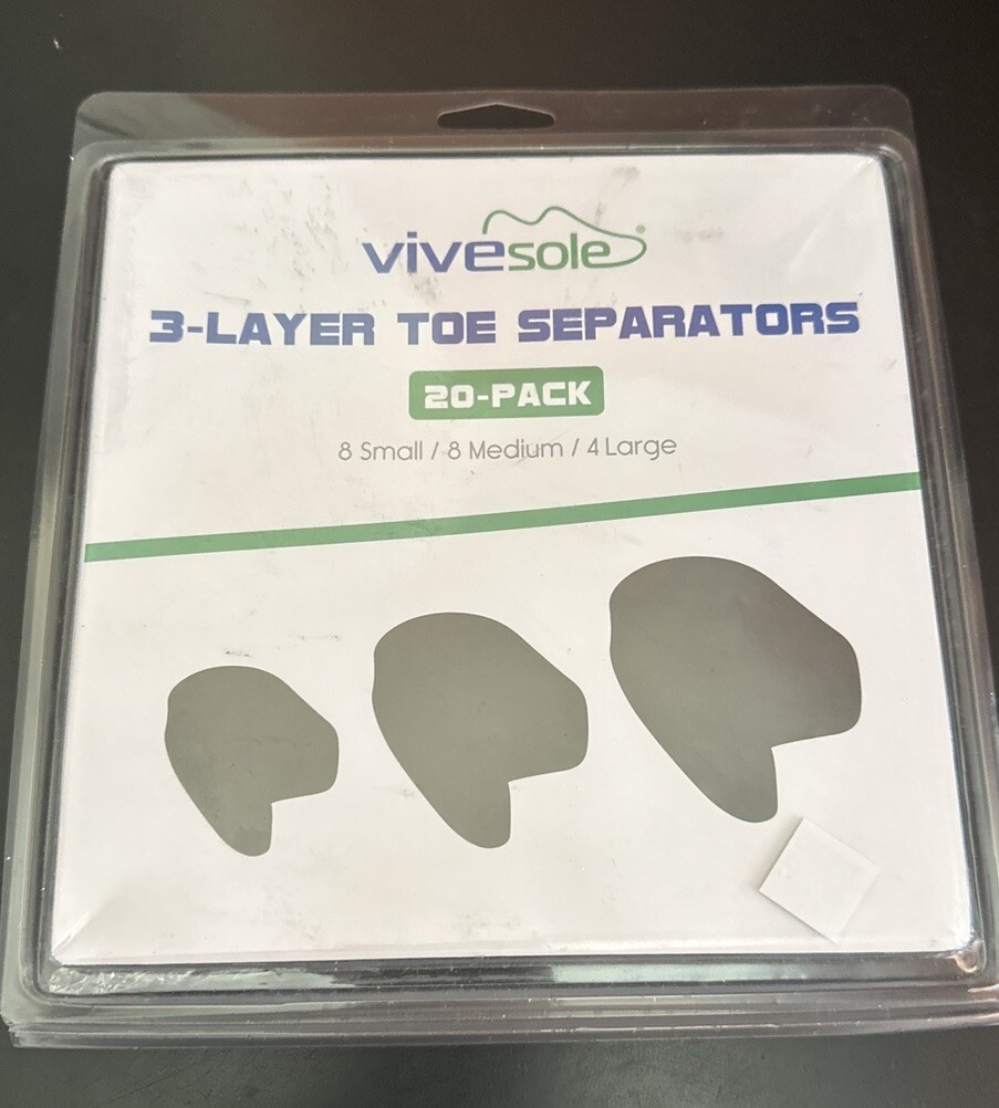 vive sole toe separators 20 pack black Soft Material