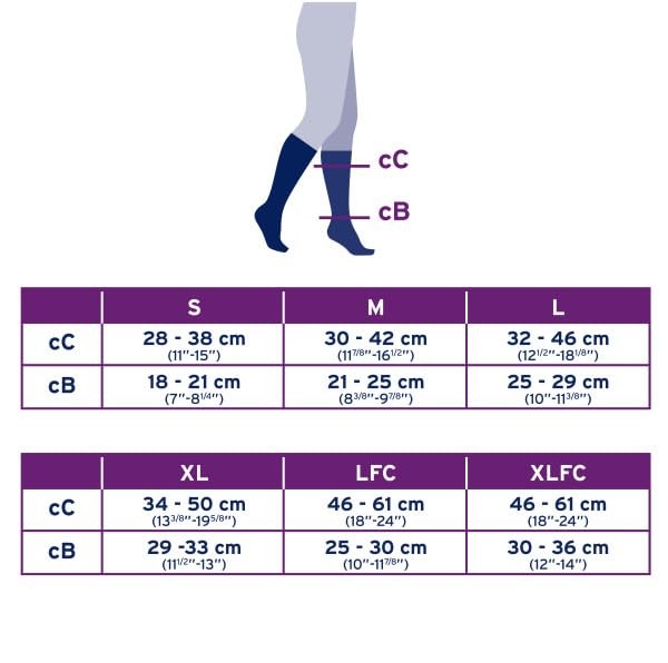 Jobst Activewear 20-30Mmhg Compression Socks Knee High Closed Toe Cool White