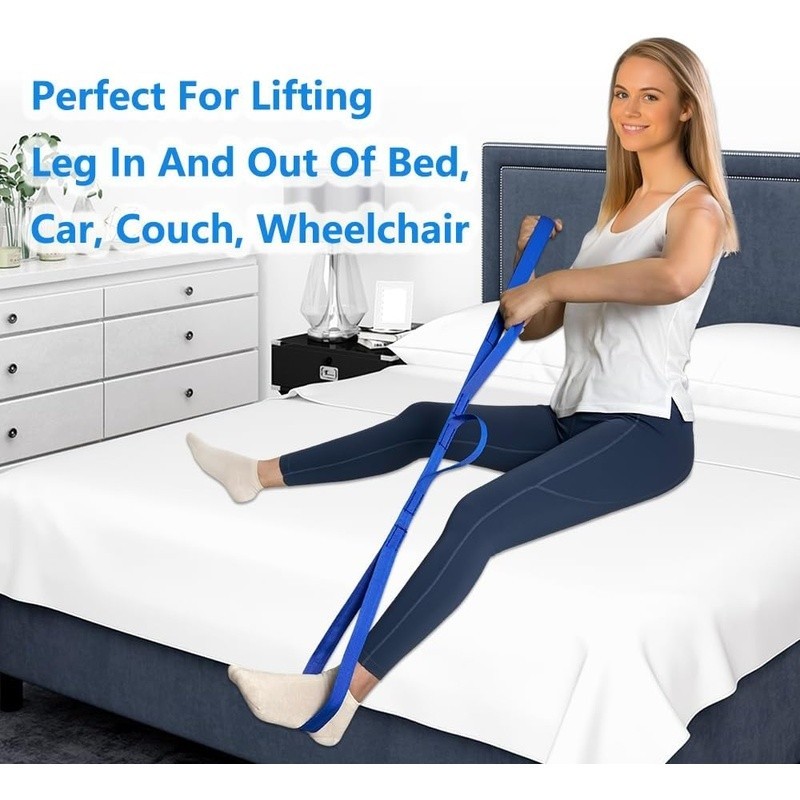 Multi-Loop Handle Leg Lifter 42 Inch Durable Strap Mobility Aid Recovery New