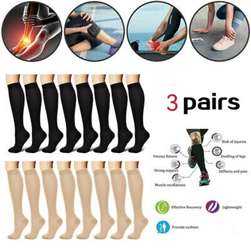 lot Compression Socks 15-20mmHg Support Miracle Calf Leg Sport Men Women (S~XXL)