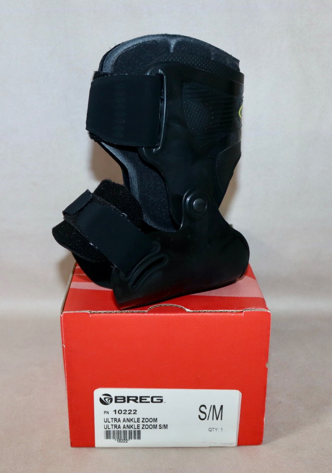 Breg Ultra Zoom Ankle Brace ~ Adult S/M (Men 6-10 Women 7-11) ~ Black #10222 NEW