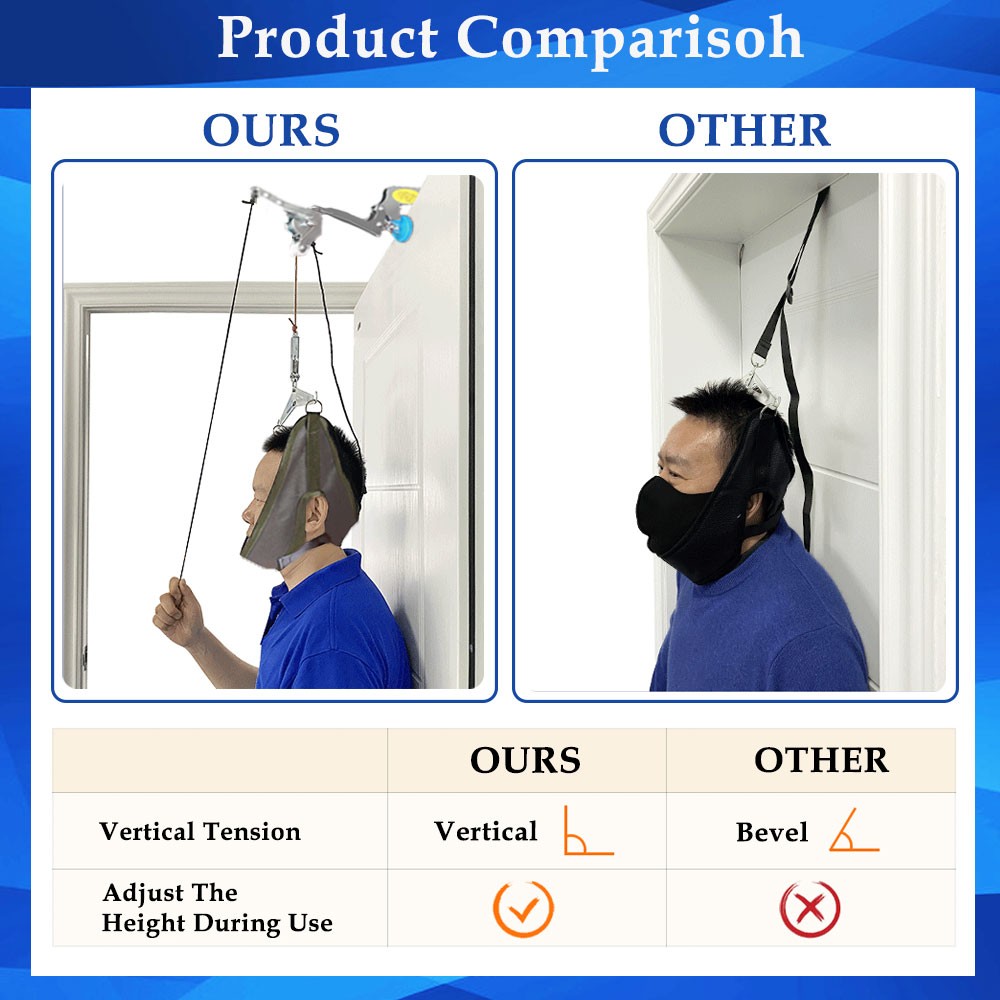 Over Door Cervical Neck Traction Device Head Halter Neck Stretcher Pain Relief