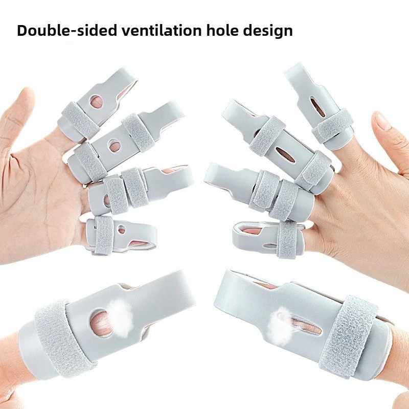 Finger Splint Support Brace Adjustable Immobilizer Sleeve for Injury Recovery