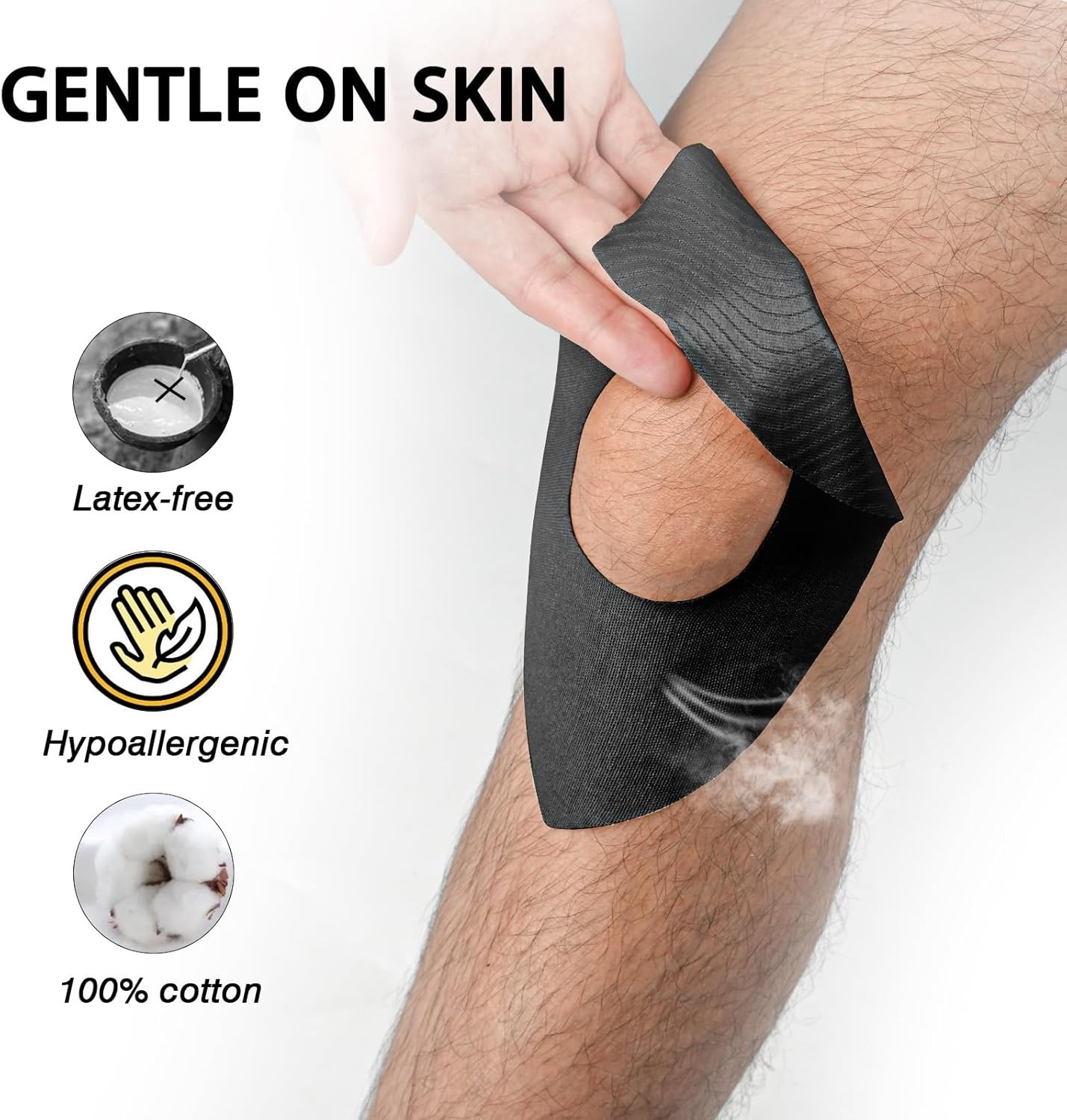 Precut Kinesiology Knee Tape 10 Pack Pain Relief Support Sports Therapy Tape