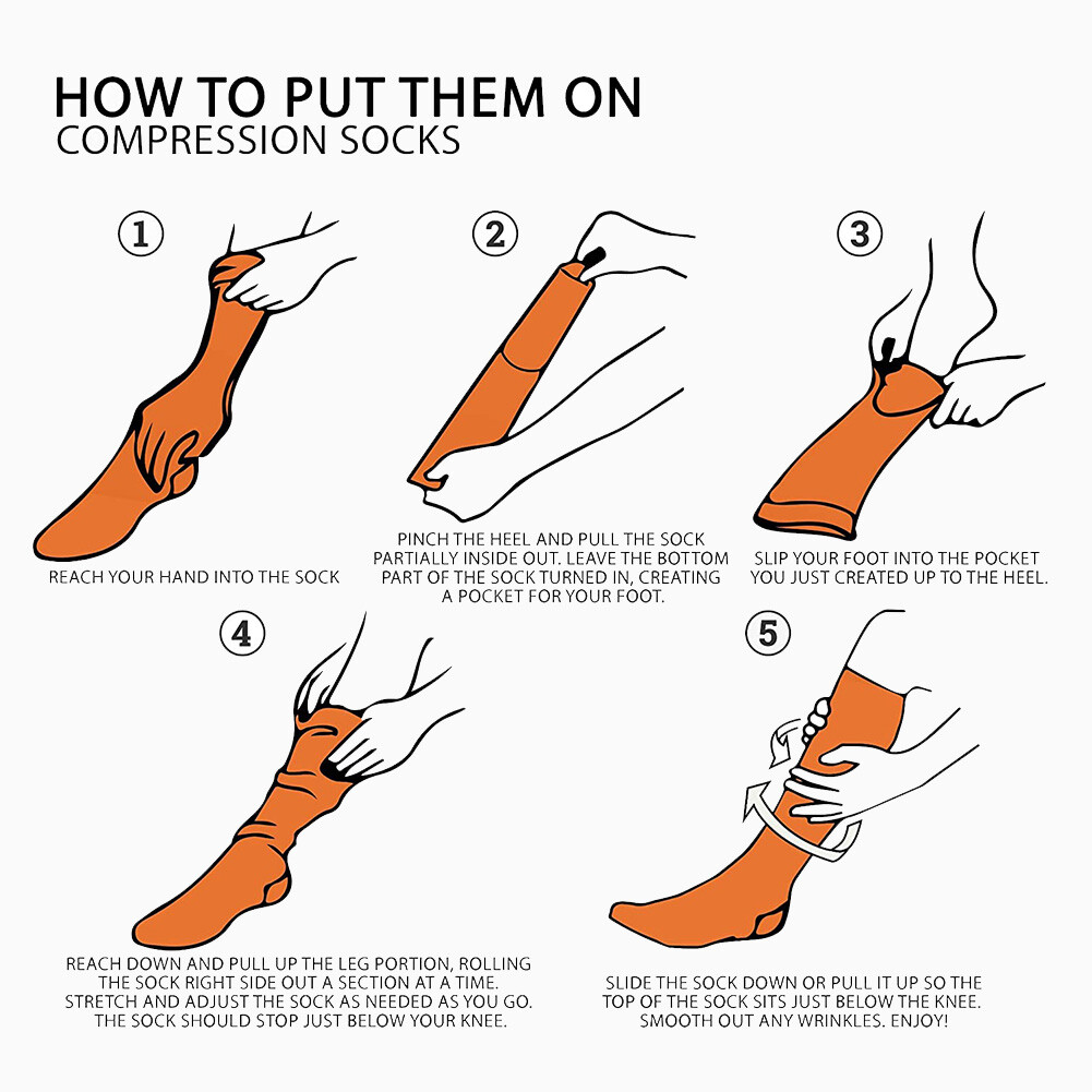 Top-Quality Compression Socks Reduce Fatigue, Soreness, Prevent Injuries S~XXL