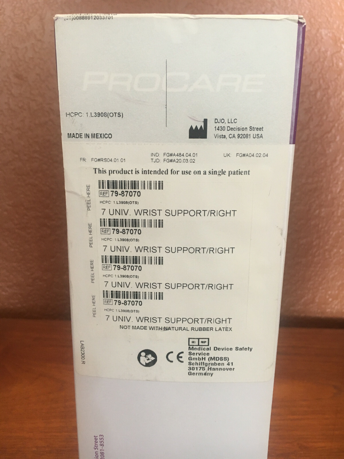 PROCARE 79-87070 Wrist Support Right Hand