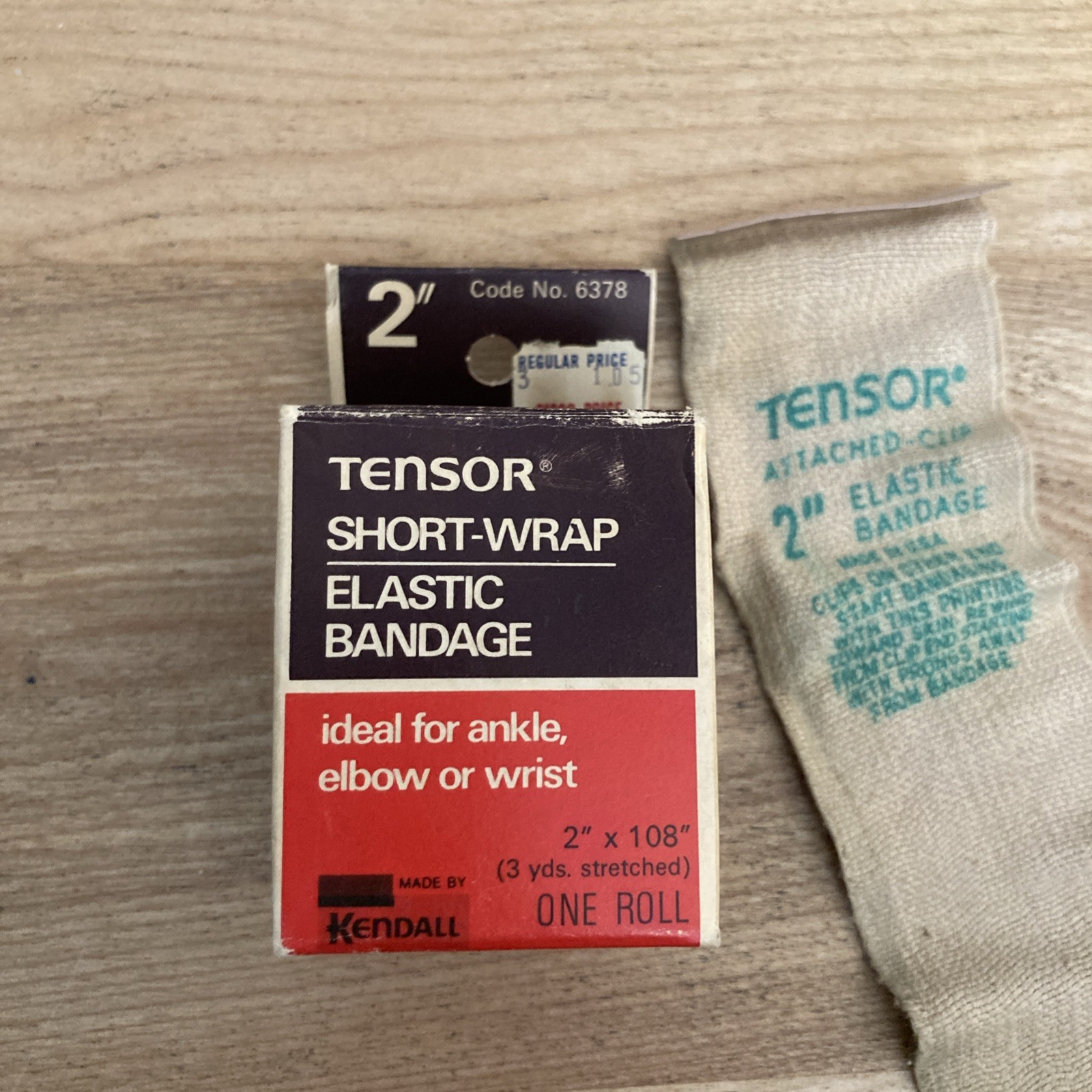 Vintage Kendall Tensor Attached Clip 2” Elastic Bandage with Box USA made