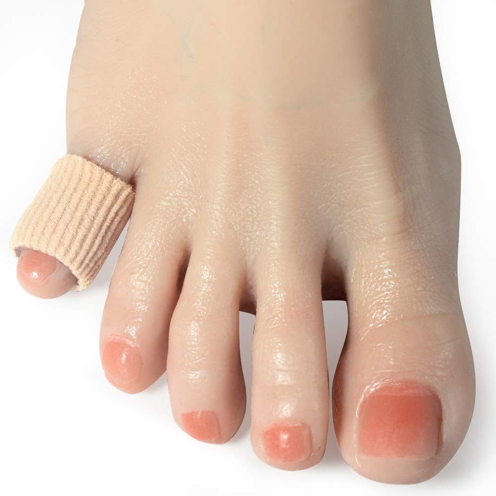 Cuttable Toe Tube Sleeves 5 Pack – Small Elastic Gel Protectors for Pain Relief,