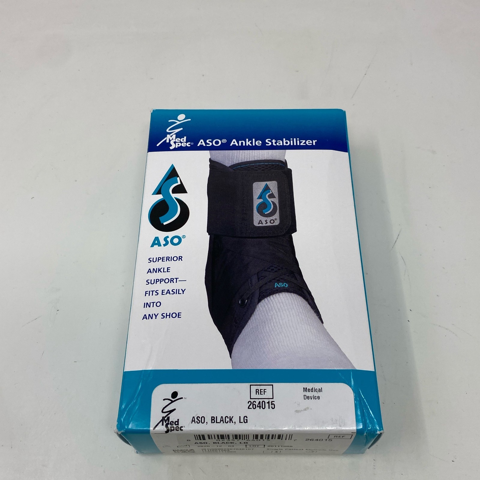 Med Spec ASO Ankle Stabilizer, Black Large L
