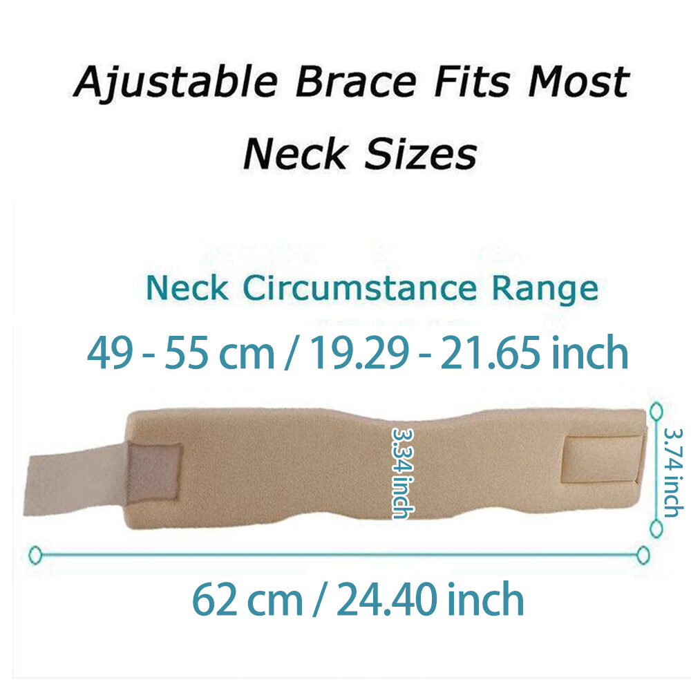 Adjustable Neck Brace Support Wrap Soft Foam Cervical Collar Neck Pain Relief