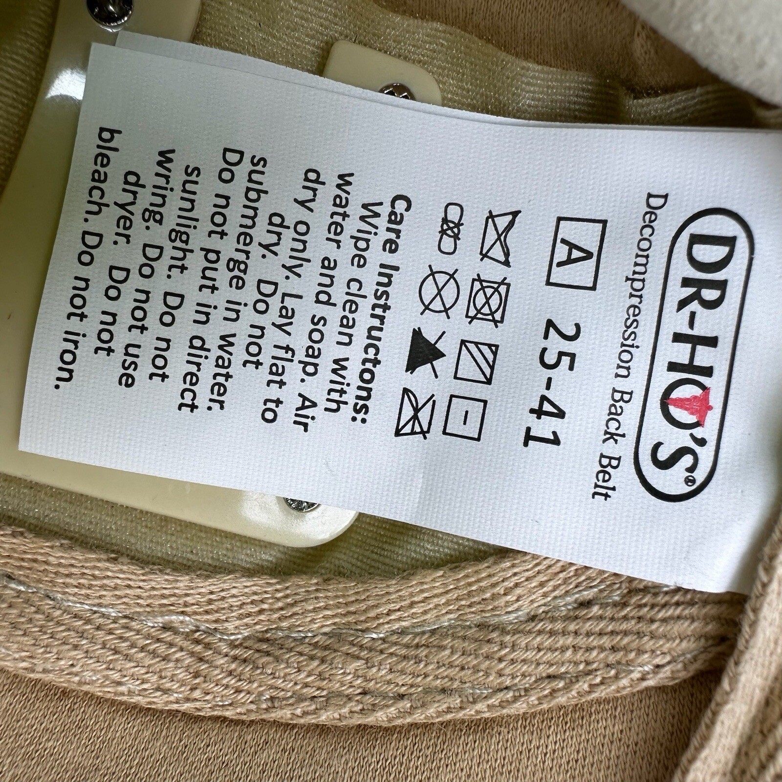 DR-HO’S Beige Adjustable Stretch Compression 2 In 1 Back Pain Relief Belt Size A
